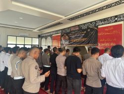 Keluarga Besar Polres Mesuji Gelar Shalat Ghaib, Turut Berduka Cita Atas Gugurnya Bripka Anumerta Arya Supena