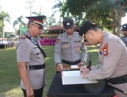 Polres Bima Kabupaten Gelar Upacara Serah Terima Jabatan