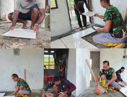 RTLH TMMD Ke-128 Kodim 1801/Manokwari Mulai Tahap Pemasangan Keramik