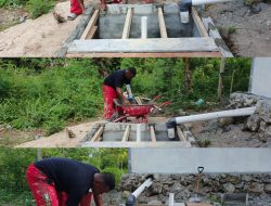 Satgas TMMD Ke-128 Kodim 1801/Manokwari Kerjakan Pembuatan Bak Septictank RTLH