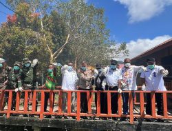 Satgas Swasembada Yonif 751/VJS Bersama Apkam Pegunungan Bintang Musnahkan Narkoba Jenis Ganja di Polres Pegunungan Bintang