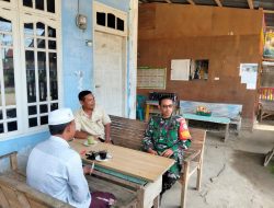 Ngopi Bareng Warga, Babinsa Matangkuli Bahas Irigasi dan Keamanan Lingkungan