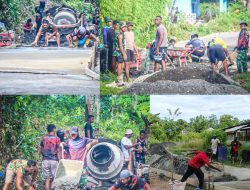 Kebut Pengecoran Jalan, Satgas TMMD KE-128 Kodim 1801/Manokwari Kejar Target Pembangunan