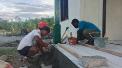 Satu Unit RTLH TMMD Ke-128 Kodim 1801/Manokwari Selesai Dipasang Keramik Lantai
