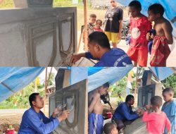 Satgas TMMD Ke-128 Kodim 1801/Manokwari Mulai Pembuatan Tugu Prasasti