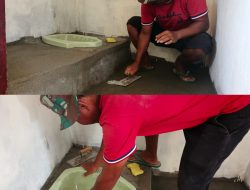 Satgas TMMD Ke-128 Kodim 1801/Manokwari Bangun WC RTLH Sesuai Standar Kesehatan