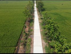 Jalan Sawah “Bak Arena Balap”, Hadiah TMMD ke – 128 Kodim Sragen untuk warga