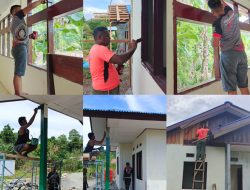 Pengecatan RTLH TMMD Ke-128 Kodim 1801/Manokwari Masuki Tahap Finishing
