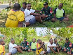 Jalin Komunikasi Dua Arah Dengan Warga, Satgas TMMD Ke-128 Kodim 1801/Manokwari Pererat Kebersamaan