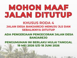 Kepala Desa Banjarejo Suliyah Umumkan Penutupan Jalan Desa Menuju JLS Selama Proyek Pengecoran