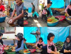 Persit Kodim 1801 Turun Tangan Sukseskan Dapur Umum TMMD Ke-128: Kebersamaan TNI dan Persit Hangatkan Semangat di Tanah Rubuh