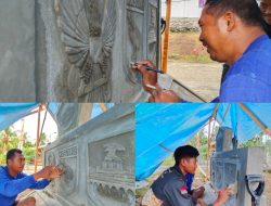 Pembuatan Tugu Prasasti TMMD Ke-128 Capai 75 Persen