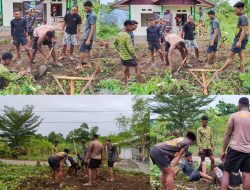 Satgas TMMD Ke-128 Kodim 1801/Manokwari Gotong Royong Bersihkan Pekarangan RTLH