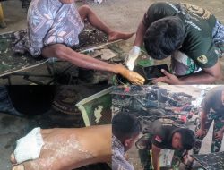 Tenaga Kesehatan TMMD Tangani Personel yang Mengalami Iritasi Semen