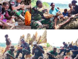 Keakraban Satgas TMMD Ke-128 Kodim 1801/Manokwari Bersama Warga Tanah Rubuh