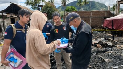 Polres Bima Olah TKP, Selidiki Penyebab Kebakaran Hebat di Desa Lido