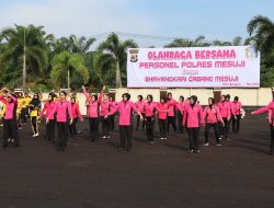 Jaga Kebugaran dan Keakraban, Polres Mesuji Gelar Olahraga Bersama Personel dan Bhayangkari