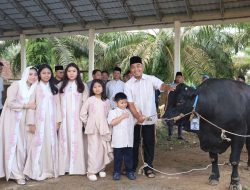 Polres Mesuji Sembelih 6 Sapi dan 13 Kambing, Tebar Kepedulian di Hari Raya Idul Adha 1447 H