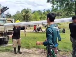 Satgas Pamtas RI-PNG Kewilayahan Yonif 763/SBA Pos Afkrem Bersama Masyarakat Laksanakan Pembangunan Sumur Bor di Kampung Afkrem