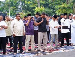 Pangdam I/BB Gelar Sholat Idul Adha dan Serahkan Hewan Kurban di Makodam
