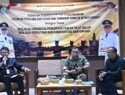 Kasdim 0825/Banyuwangi Mayor Kav Suprapto Hadiri Acara Menjalin Sinergitas Perguruan Pencak Silat Se Banyuwangi