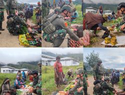 Satgas Yonif 2 Marinir Hadir untuk Rakyat, Borong Hasil Tanaman Warga Distrik Aradide Papua Tengah