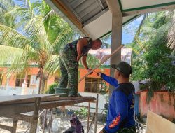 Dukung Sarana Pendidikan Agama, Koramil 03/Dwt Genjot Pembangunan Balai Yayasan Miftahul Jannah