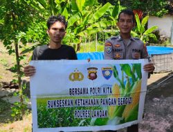 Polri Dukung Ketahanan Pangan Bergizi, Bhabinkamtibmas Polsek Menjalin Sampaikan Himbauan kepada Warga