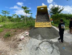 Dorongan Material Kembali Tiba, Satgas TMMD ke-128 Kejar Target Pembangunan Fisik