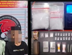 Dua Pengedar Sabu 12,33 Gram dengan Dua Timbangan Digital Dibekuk Polres OKU di Baturaja Timur