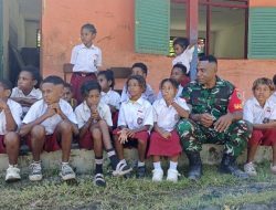 TNI Tanamkan Wawasan Kebangsaan kepada Generasi Muda melalui TMMD Ke-128 di Wilayah Kodim 1801/Manokwari