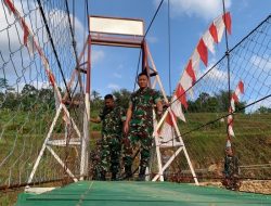 ‎Pastikan Infrastruktur Tepat Sasaran dan Berkualitas, Itjenad Tinjau Jembatan Gantung Garuda di Wilayah Kodim 0728/Wonogiri