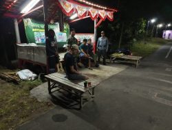 Cegah Gangguan Kamtibmas Babinsa Laksanakan Patroli Malam
