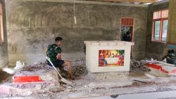 Program Karya Bakti TNI Rampungkan Rehabilitasi Gereja Jemaat Persiapan Agape Resort 35 Lahewa