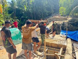 Karya Bakti TNI di Tugala Oyo Nias Utara, Jembatan Modular Bantuan Presiden Mulai Menampakkan Hasil