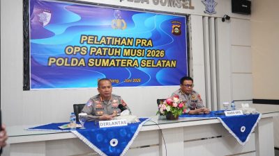 Matangkan Kesiapan Personel, Polda Sumsel Gelar Latihan Pra Operasi Patuh Musi 2026