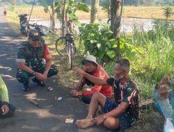 Babinsa Komsos dengan Petani, Pastikan Musim Tanam Ketiga Tetap Aman di Tengah Kemarau