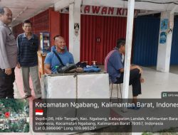 Patroli Humanis Polsek Ngabang, Tukang Sol Sepatu Jadi Sasaran Sambang dan Edukasi Kamtibmas