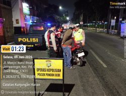 Operasi Kejahatan Jalanan Digelar, Polsek Pondok Gede Pastikan Wilayah Tetap Kondusif
