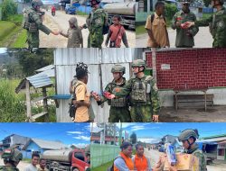 Mengukir Senyum di Tanah Papua, Satgas Marinir Gobang 8 Berbagi Cokelat untuk Anak-Anak Waghete