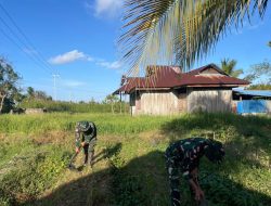 Satgas Yonif 123/Rajawali Perkuat Ketahanan Pangan Warga Kiwiro Melalui Program Hanpangan