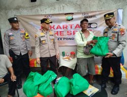 Polsek Pondok Gede Hadir untuk Warga, 10 Paket Beras Disalurkan Melalui Jaga Bekasi On The Spot di Jatibening