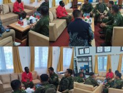Hadir sebagai Saudara, Dansatgasmar Pamtas Mobile RI–PNG Koops TNI Habema 2026 Jalin Silaturahmi dengan Bupati Deiyai