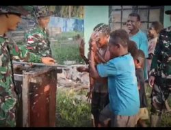 Presiden RI dan Kepala Staf Angkatan Darat Hadir Untuk Rakyat Melalui Satgas Yonif 123/Rajawali Membangun Sumur Bor di Kampung Kiworo Distrik Kimaam