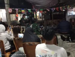 Nonton Bareng Argentina vs Austria, Kebersamaan TNI dan Rakyat Terus Terlihat