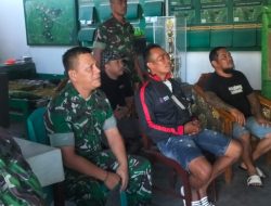 Nobar Personel Kodim 1310/Bitung Bersama Masyarakat Ciptakan Suasana Akrab