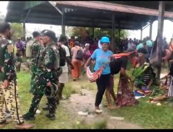 Perkuat Hubungan Dengan Masyarakat Sekitar Penugasan, Satgas Pamtas Yonif 645/GTY Laksanakan Anjangsana