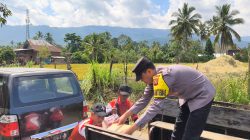 Hari Bhayangkara ke-80, Polres Empat Lawang Salurkan Bantuan untuk Korban Kebakaran di Muara Pinang