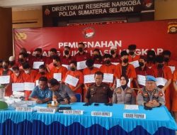 Ungkap 25 Kasus Narkoba, Ditresnarkoba Polda Sumsel Sita Ribuan Barang Bukti