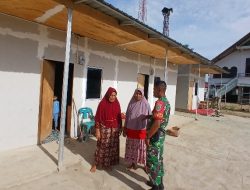 Babinsa Kodim 0103/Aceh Utara Sambangi Warga Huntara